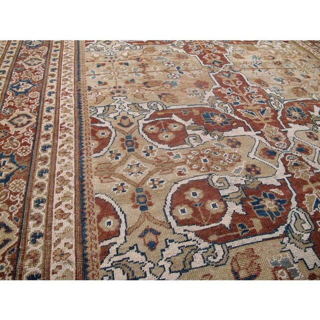Early 20th Century Galerie Shabab Collection Early 20th Century Handmade Persian Mahal Rustic Accent Rug For Sale - Image 5 of 10