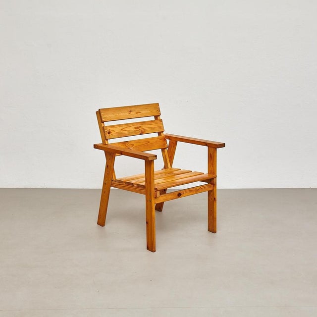 Mid-Century Rationalist Wooden Armchairs, France, 1960s, Set of 2 For Sale - Image 9 of 18
