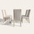 Set of Six 1980s Postmodern Sculptural Dining Chairs in Textured Cream Fabric For Sale - Image 10 of 18