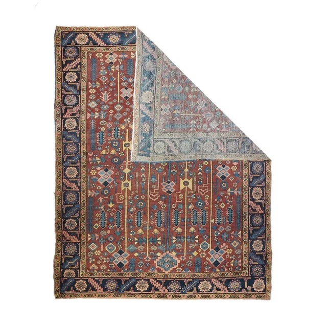 Persian Antique Hand Made Heriz Persian Rug For Sale - Image 3 of 12