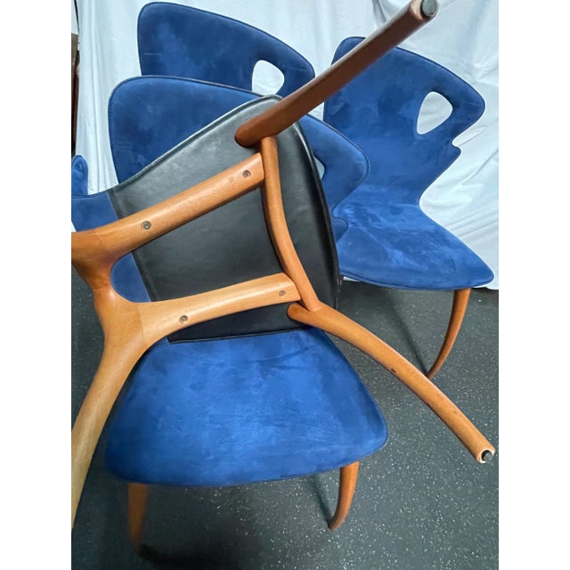 1950s Vintage Mid Century Italian Modern Malnati 'Bambi' Dining Chairs - Set of 4 For Sale In San Diego - Image 6 of 11