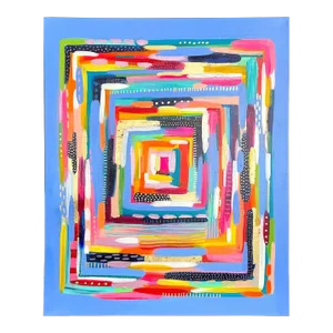 Abstract Metallic Painting 'Labyrinth Peri Peri, 2023' by Artist Jessi Raulet