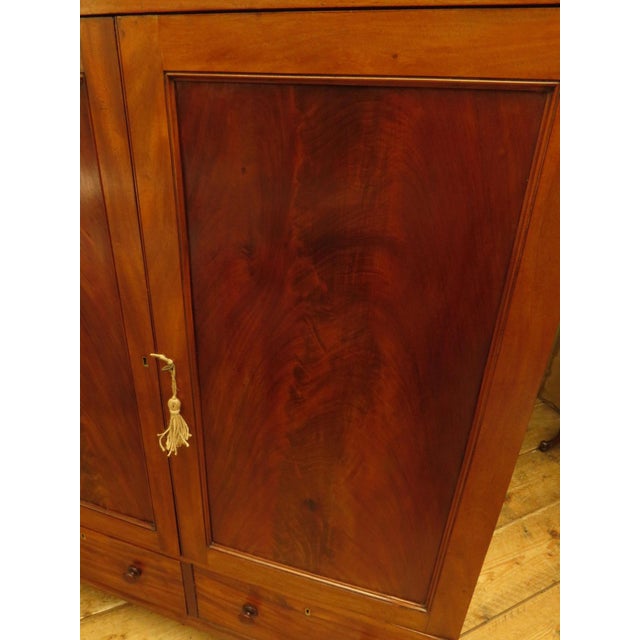 Antique Irish Linen Press Cabinet from Merrion Castle For Sale - Image 14 of 18