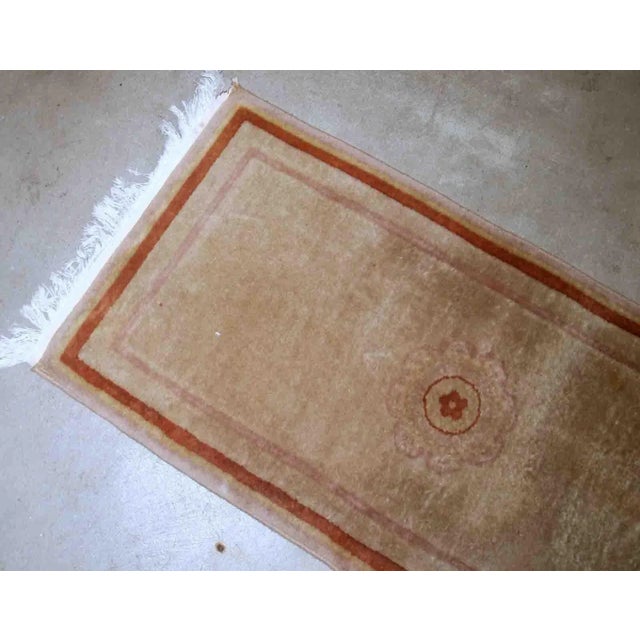 Textile 1970s Vintage Handmade Chinese Rug For Sale - Image 7 of 9