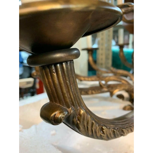 Late 20th Century Palatial Twenty-Light Bronze Chandelier For Sale - Image 11 of 13