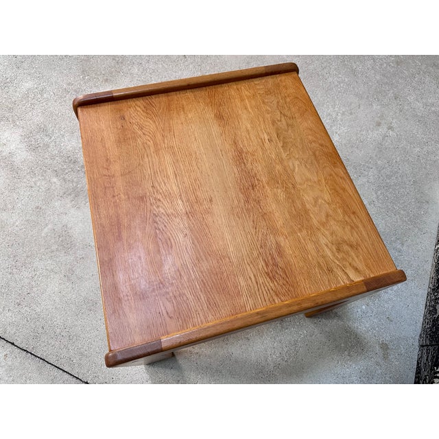 Vintage Brutalist Side Table in Oak by Yngve Ekström for Swedese, 1970s For Sale - Image 18 of 18