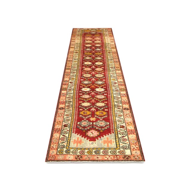 1960s Turkish Oushak Runner For Sale In Los Angeles - Image 6 of 7