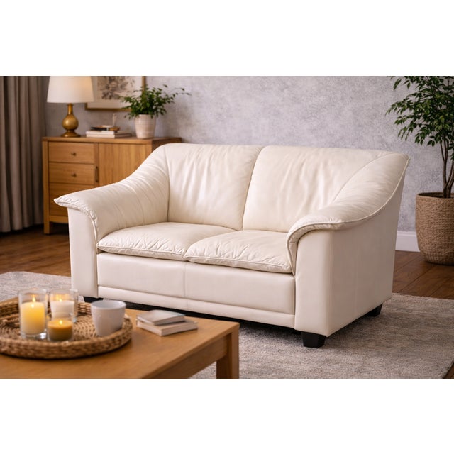 Vintage Leather Sofa Set, 1980s, Set of 2 For Sale - Image 14 of 17