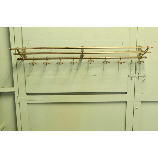 French Art Deco Brass Hat and Coat Rack, 1920s For Sale - Image 6 of 8