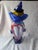 Italian Vintage Italian Murano Hand-Blown Art Glass Clown – 12" – Red, White, & Blue Swirl For Sale - Image 3 of 4