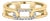 10K Yellow Gold Diamond Accent Paperclip Band Ring (I-J Color, I2-I3 Clarity) - Size 9 For Sale