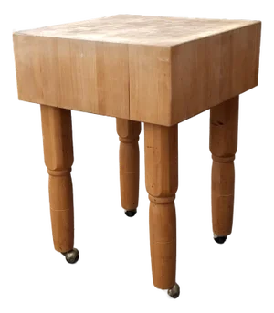 20th Century American Maple Chess-Top Rolling Chopping Block