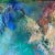 Mid century abstract painting on masonite board. Signed and framed.
