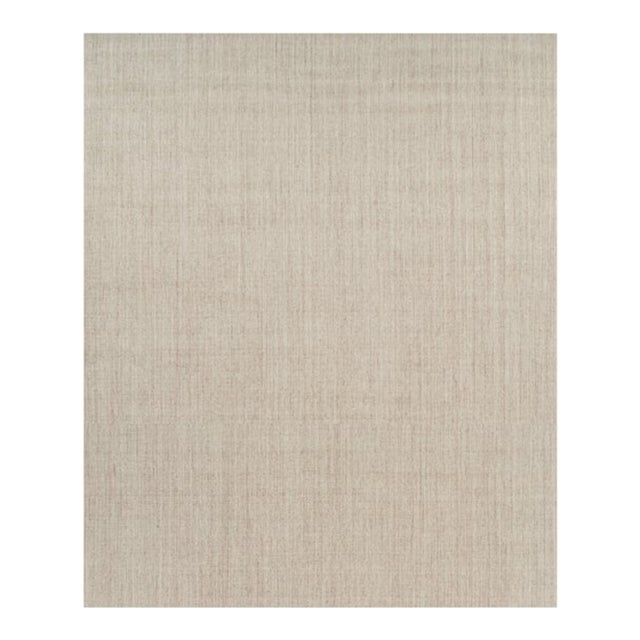 Rug & Kilim’s Oversized Modern Textural Solid Rug in Beige Tones and Striae - 14x17 For Sale