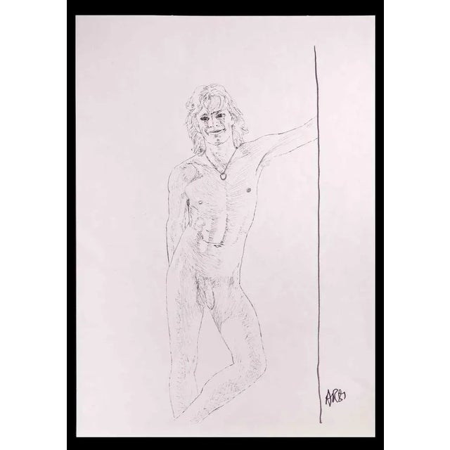 Smiling boy is an original drawing on pencil realized by Anthony Roaland in 1981. Hand-signed and dated by the artist on...