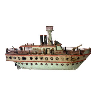 Folk Art Ship Model Early 20th Century For Sale