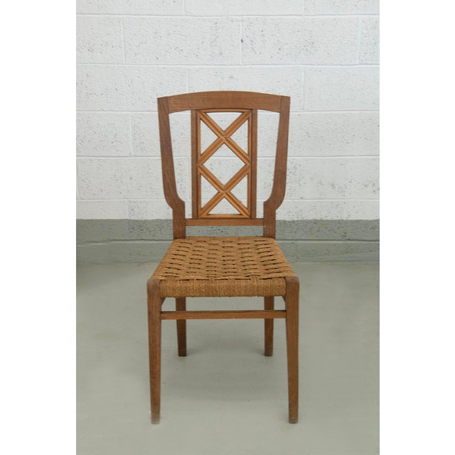 Brown Vintage Italian Dining Chairs by Paolo Buffa, 1950, Set of 8 For Sale - Image 8 of 10