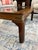 Vintage Walnut and Brass Square Campaign Glass Top Coffee Table For Sale - Image 10 of 11