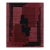 Rug & Kilim’s French Art Deco Style Rug in Red With Black Geometric Patterns For Sale