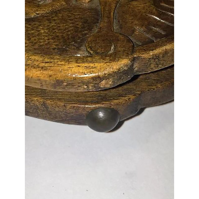 Brown Italian Hand-carved 19th Century Fire Bellows For Sale - Image 8 of 9