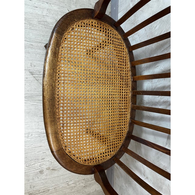 Vintage Cane Armchair, 1940s For Sale - Image 10 of 12