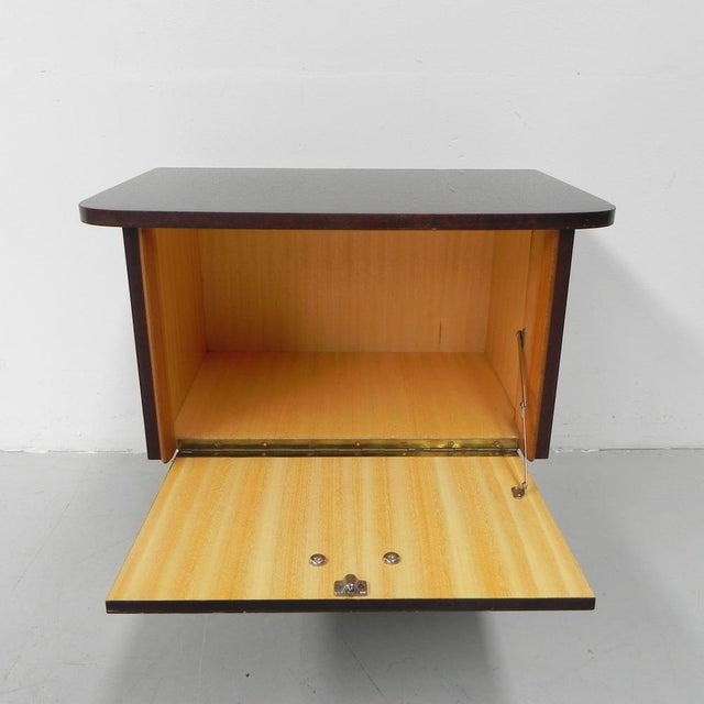 Brown Vintage Bedside Tables, 1960s, Set of 2 For Sale - Image 8 of 18