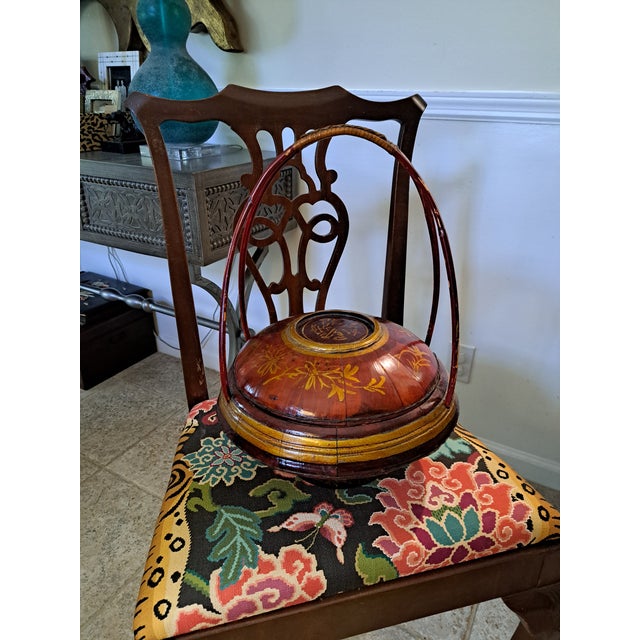 Vintage Asian Basket For Sale In Miami - Image 6 of 10