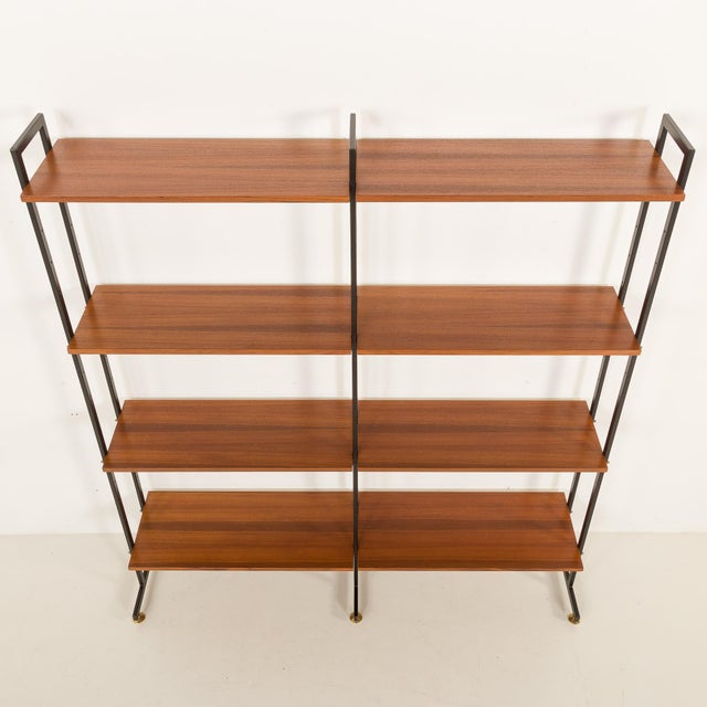Italian Freestanding Shelving Unit in Teak, 1970s For Sale - Image 6 of 11