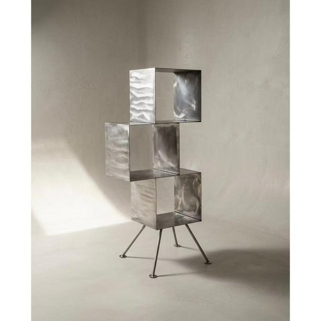 Rubik Complete Shelves in Stainless Steel by Metalmorphosis Studio, Set of 2 For Sale - Image 9 of 10