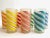 Vintage Mid Century Modern Candy Stripe Multicolor Frosted Tumbler Glasses- Set of 7 For Sale - Image 12 of 13