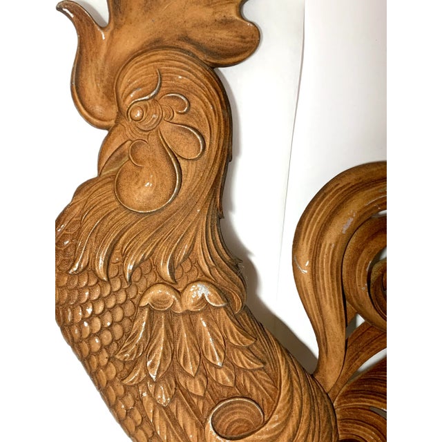 Mid 20th Century Cast Metal Roosters Vintage Indoor Outdoor Sculpture - Set of 2 For Sale - Image 4 of 7