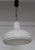 Ceiling Lamp with Opaque White Glass Shade, Chrome-Plated Metal Mounting & Black Cable and Canopy, 1960s, in Good...