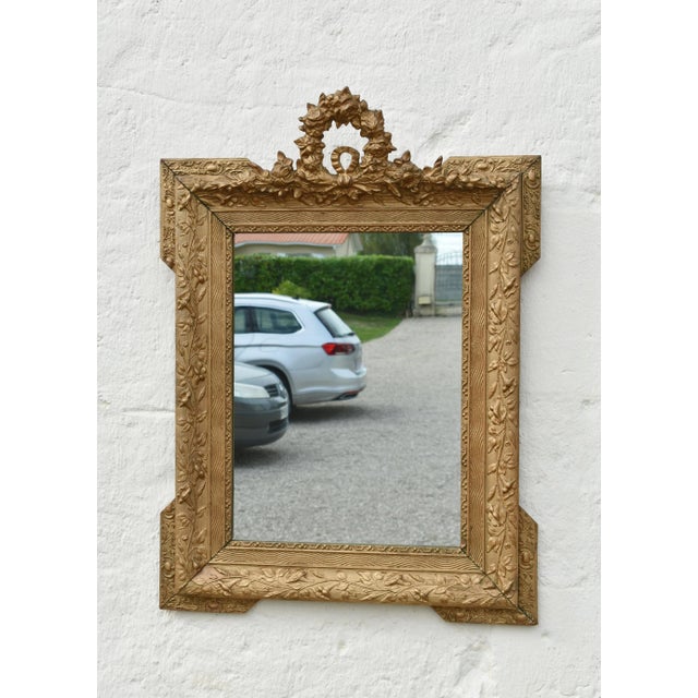 Antique Napoleon III Louis XV Revival French Giltwood Wall Mirror, 1870 For Sale - Image 13 of 15