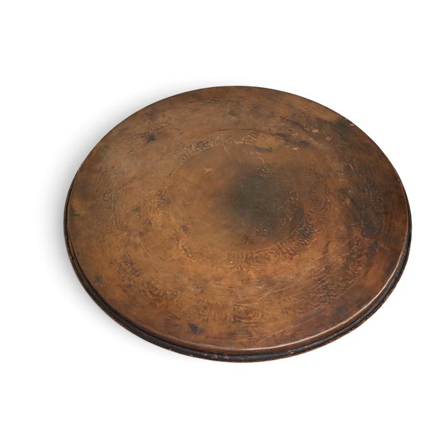 Hammer Engraved Copper Table Tray, 1930s For Sale - Image 6 of 18