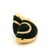 Wood Circa 1990 Italian 18k Gold Ebony Wood and Diamond Statement Ring, Size 7.5 For Sale - Image 7 of 13