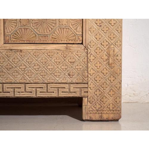 Low Antique Carved Fir Sideboard, Gansu, China, 1900 For Sale - Image 9 of 17