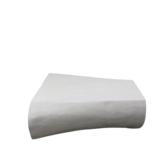 Minimalist White Living Edge Block Coffee Table 17 For Sale In Greensboro - Image 6 of 11