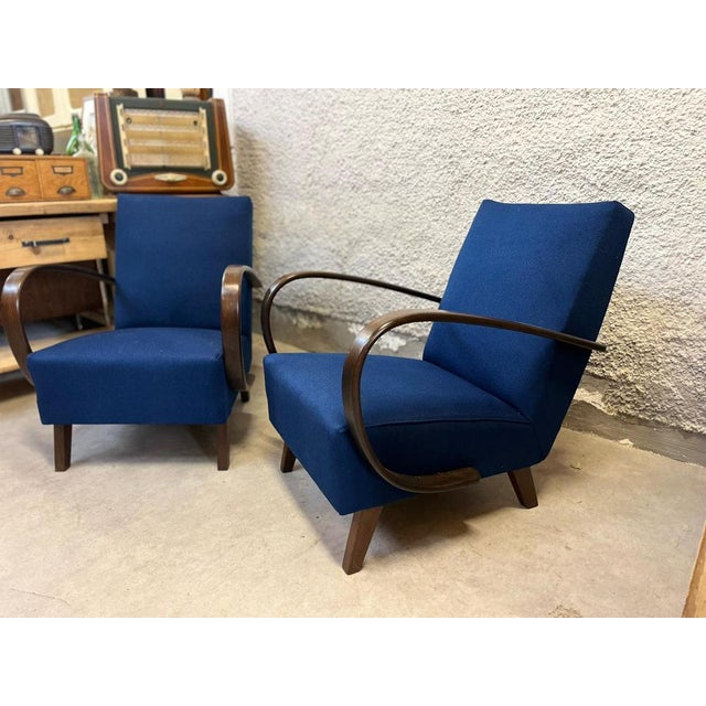Set of H-410 Chairs by Jindřich Halabala for Up Závody For Sale - Image 4 of 7