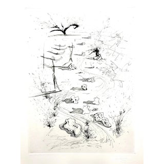 The Trenches Etching by Salvador Dali, 1967 For Sale