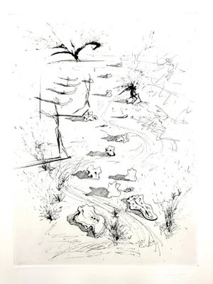 The Trenches Etching by Salvador Dali, 1967