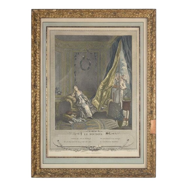 P. Malœuvre After Freudenberg, Le Boudoir, 1774, Engraving For Sale