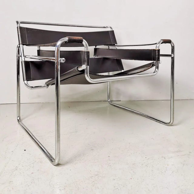 Set of Wassily Armchairs by Marcel Breuer for Gavina, 1970s, in Very Good conditions. Designed 1970 to 1979 This piece has...