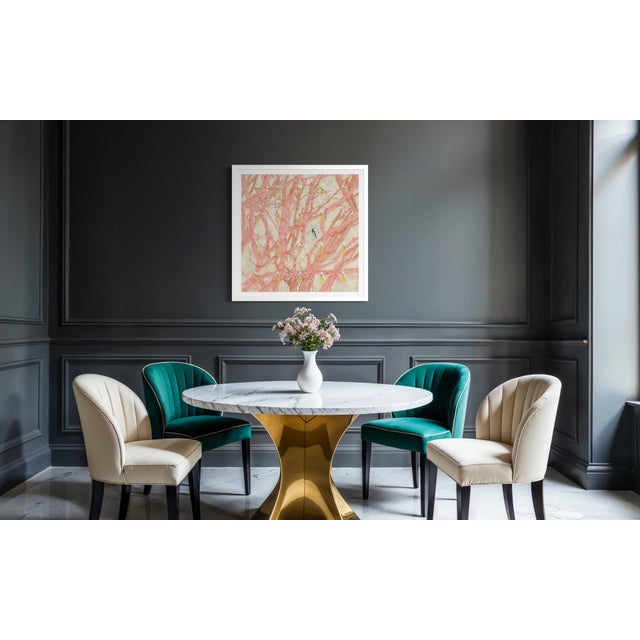 Pink The Sincere Undertaking by Steve Moors, 38"x38" Framed For Sale - Image 8 of 14
