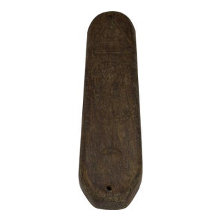 Rare Wwii Mezuzah Litzmannstadt Ghetto Lodz Poland Wood Hand Carved Judaica For Sale