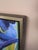 Textile Mid-Century Modern 'Blue Interlude' Vintage Swedish Original Abstract Oil Painting, Framed For Sale - Image 7 of 13