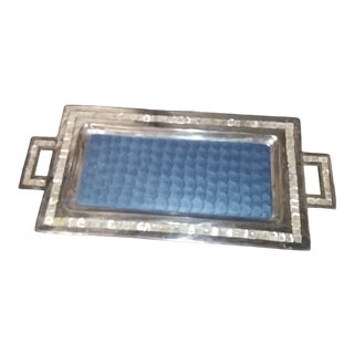 Contemporary Julia Knight Mother of Pearl Stainless Steel Serving Tray For Sale