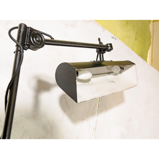 1930s Vintage Bauhaus Bankers Lamp with Adjustable Arm Clamp from Hala, 1930s For Sale - Image 5 of 17