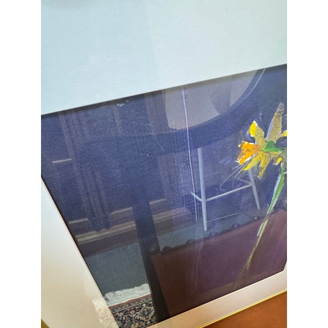Blue Isabel Wyatt Midnight Daffodil Original Painting, Signed For Sale - Image 8 of 12