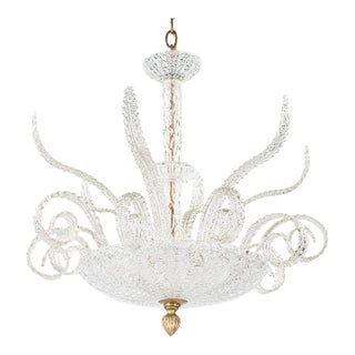 1940s Medusa Murano Chandelier Attributed to Ercole Barovier For Sale