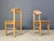 Vintage Pine Wood Dining Chairs, 1980s, Set of 7, in Very Good conditions. Designed 1980 to 1989
